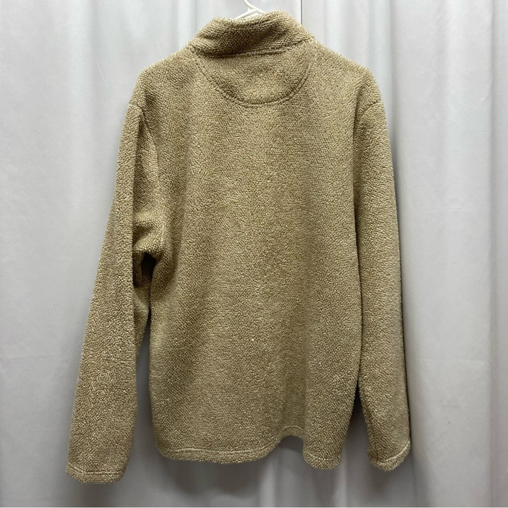 Telluride clothing mens large fleece jacket tan gorpcore teddy bear 1/4 zip - Picture 5 of 9